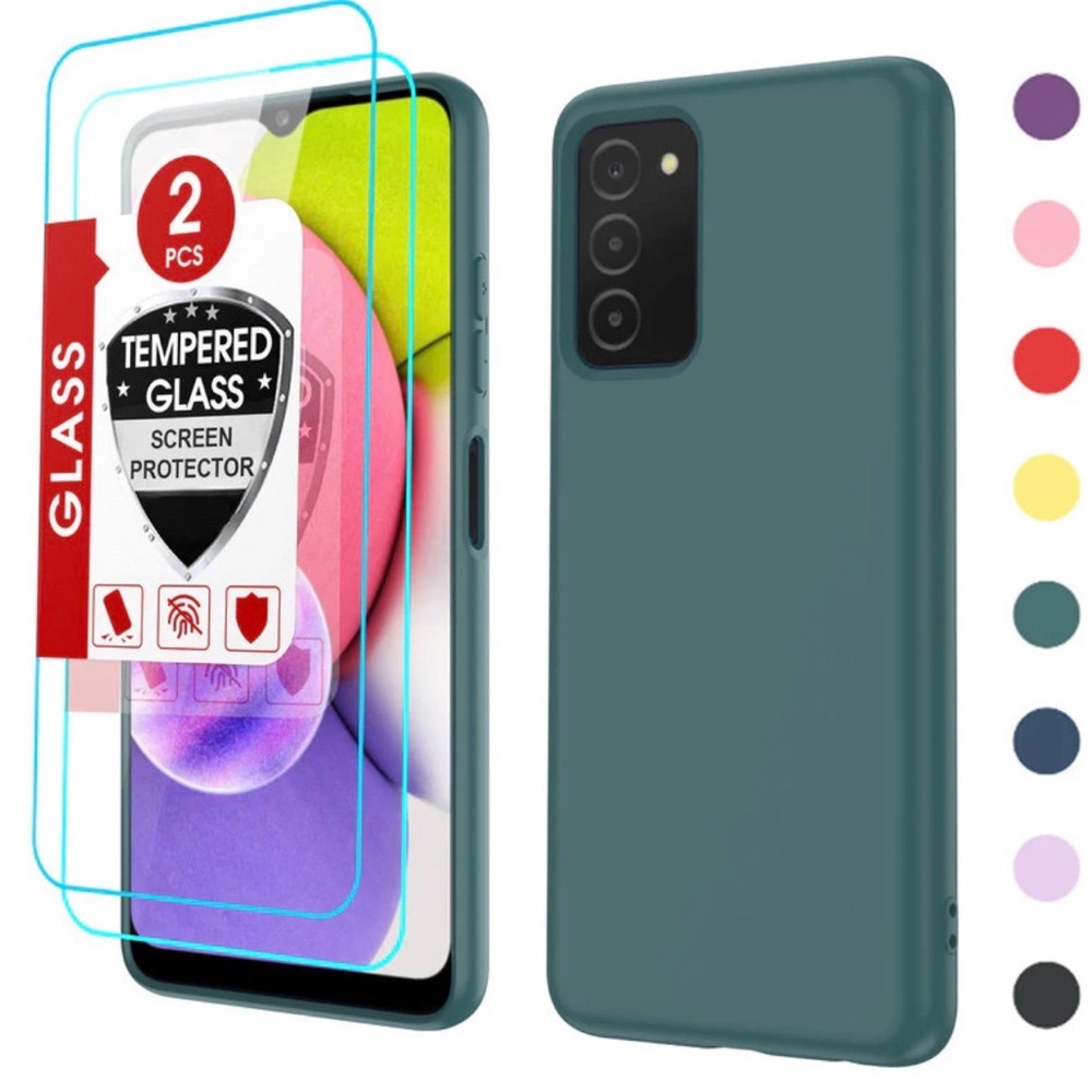 Samsung s20 5g Green Smartphone Case with Tempered Glass Screen Protector
